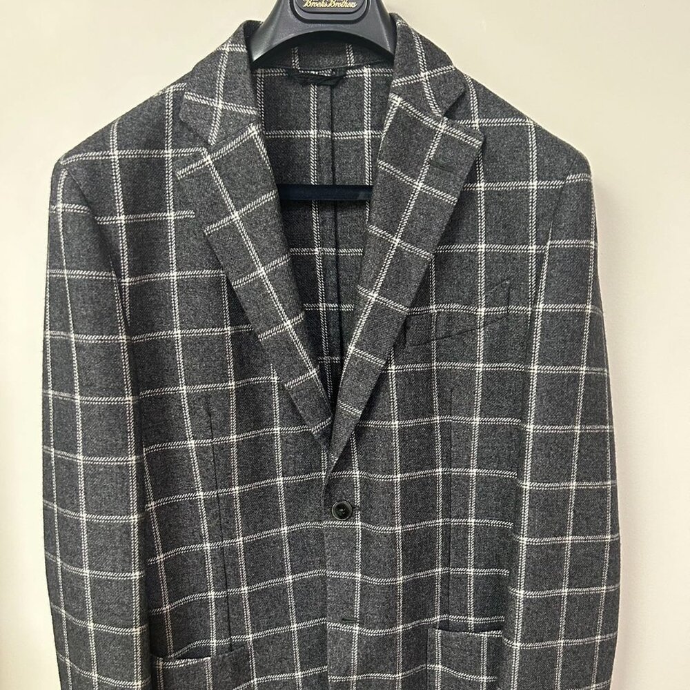 L.B.M. 1911 Check Wool-Blend Sport Jacket Size 40R